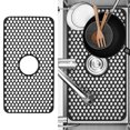 thumbnail image 1 of Silicone Sink Mat, Large Silicone Mat Hollow Non Slip Kitchen Sink Grid Protector with Drainage Holes for Fragile Glassware Stainless Steel Ceramic Sinks, 1 of 7