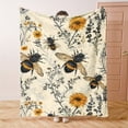 thumbnail image 4 of Bee and Wildflower Fleece Blanket, 4 of 7
