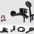 thumbnail image 1 of Stylish Wall-Mounted Bathtub Faucet, Curved Handheld Sprayer Offers Versatile Water Control For Every Need, 1 of 5