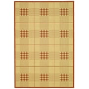 SAFAVIEH Courtyard Fulham Geometric Checkers Indoor/Outdoor Area Rug, 4' x 5'7", Natural/Terracotta