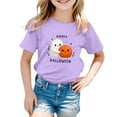 thumbnail image 4 of Xyant Halloween Shirt for Boys Girls Short Sleeve T-Shirt for Kids Toddler Pumpkin/Ghost Graphic Spooky Boo Tees Top Halloween T Shirts Boys Girls,Size 2-14 Years, 4 of 6