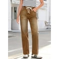 thumbnail image 5 of Women's Wide Leg Jeans High Waisted Stretchy Straight Leg Baggy DrawstringDenim Pants, 5 of 15