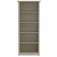thumbnail image 3 of Simpli Home Amherst Solid Wood Transitional 54 inch Wide Desk with 30 inch Wide Bookcase in Distressed Grey (Set of 2), 3 of 12