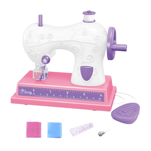 Role Play Electric Sewing Machine Toy for Kids Imagination with Simulation Stitching Function Children Christmas Gift