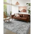 thumbnail image 3 of Turkish & Persian Kilim-Style Zion Charcoal, Slate 7-6" x 9-6" Area Rug, 3 of 8