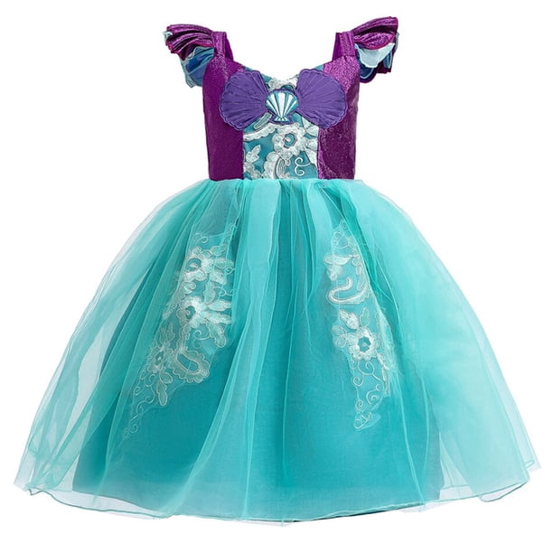 Disfraz de la Sirenita Ariel para niños y niñas, vestido de fiesta de cumpleaños, Halloween Fivean unisex