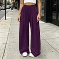 thumbnail image 3 of SYwaren Womens Sweatpants with Pockets Casual Baggy Oversized Fall Comfortable Solid Elastic Waist Pocket Full Length Pants, 3 of 9