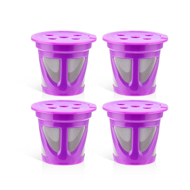 Stainless Steel Reusable K Cup, Universal Fit Coffee Filters For Keurig 1.0 2.0, Eco-Friendly Durable Design With Integrated Mesh Strainer, Refillable Pods Saving Money On Single Use Options (4 Packs)