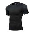 thumbnail image 2 of ZHAOCHENG Ropa de fitness para hombre, baloncesto, entrenamiento básico, mallas deportivas de verano, elásticas, transpirables, para correr, de secado rápido, de manga corta, 2 of 3