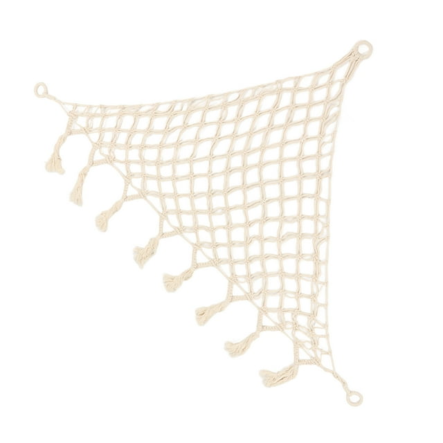 Stuffed Animal Hammock Bohemian Style Cotton Rope Plush Toy Storage for Kids Room