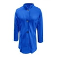 thumbnail image 4 of Womens Fall Jacket Elegant Stand Collar Singel Wool Solid Plus Size Clothes Outfits Blue, 4 of 4