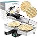 thumbnail image 3 of CucinaPro Pizzelle Maker - Polished Electric Baker Press Makes Two 5-Inch Cookies at Once- Recipe Guide Included- Party Treat Making Made Easy - Unique Birthday Baking Gift for Her, Cookie Swap, 3 of 4