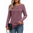 thumbnail image 2 of Women'S Lace Long Sleeve Shirt Fall Top Fashion Dreesy Casual Tunic Sweaters Mesh Clothes L, 2 of 8