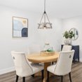 thumbnail image 2 of TOMIYA Wood Dining Room Light Fixture Drum Rustic Farmhouse Chandelier, 4 Light  Pendant Light, 2 of 8