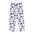 thumbnail image 6 of Fotbe Dark Blue Snowflakes Women's Pajama Pants,Sleepwear Pants,Pj Bottoms Drawstring And Pockets-, 6 of 7