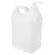thumbnail image 1 of Jarra de plástico de 3 l, reutilizable, para agua, salsas, jabones, detergentes, miel y líquidos, con tapón de rosca y bomba, color blanco., 1 of 7