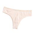 thumbnail image 2 of LYEAA 100% Cotton Underwear for Women Thong Low Rise Cool Bikini Breathable Comfort Solid Cute Daily Panties Seamless Fashionable Underpants Beige L, 2 of 4