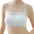 thumbnail image 3 of Bigersell No Show Bra Womens Padded Bra Crop Tops Vest Bustier Beach Tank Tops Big & Tall Size Bra Sets for Female, Style 55, White, 3 of 4