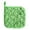 Green, variant on Quilted Terry Cloth Pot Holder & Heat-Resistant Placemat, 7" Square Insulated Kitchen Mat, Non- Hot Pad for Cooking, Baking & Dining-Grey
