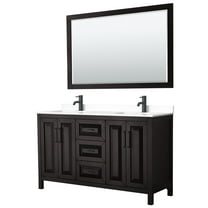 Wyndham Collection Wcv252560d-Vca-M58 Daria 60" Free Standing Double Basin Vanity Set -