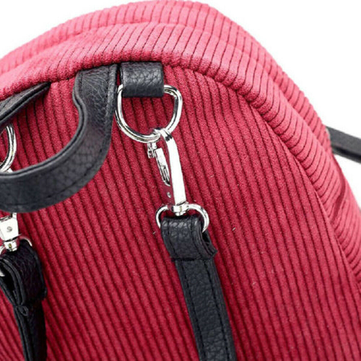 Women Mini Corduroy Backpack School Bags Solid Backpack Pendant Small Zipper Shoulder Bag Rucksack - image 5 of 5