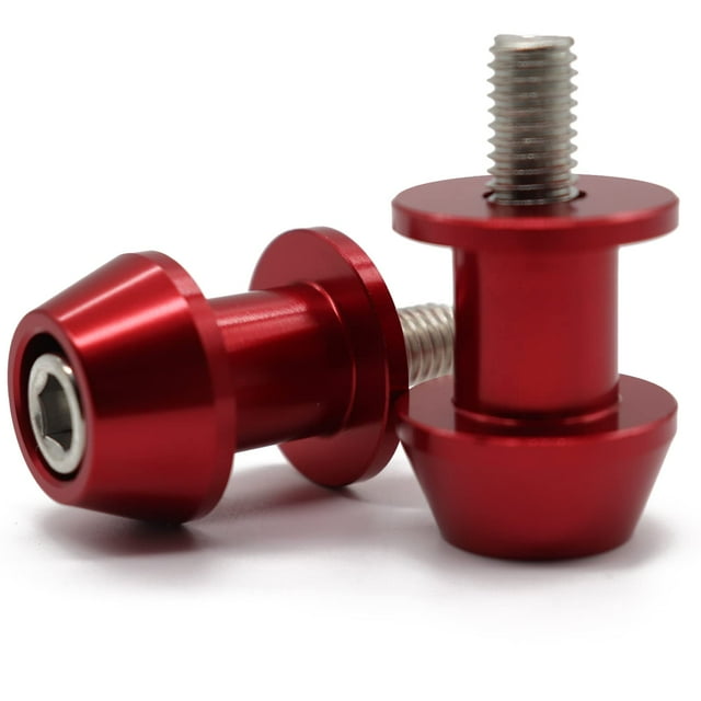 Carrete de brazo oscilante motocicleta CNC aleación de aluminio carrete de brazo oscilante deslizadores Protector soporte bobinas de brazo oscilante 8mm rojo