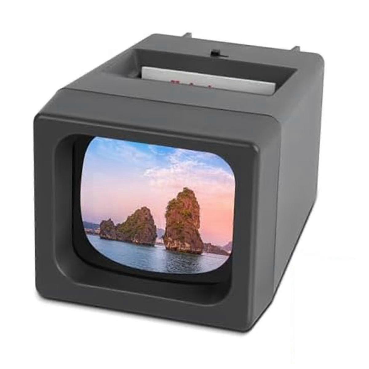 35mm Slide and Film Viewer, Negative Viewer, Desktop LED Lighted Viewing, 2X Magnification-C10-Good