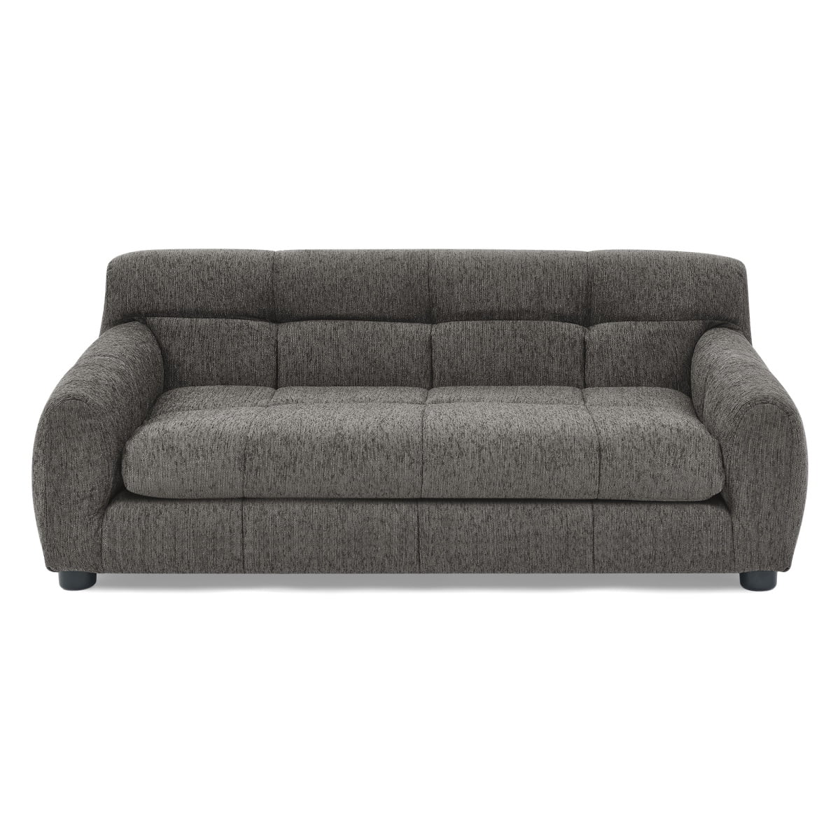 Dog Sofa for Large Dogs, Orthopedic Pet Couch with Backrest and Armrests, Soft Linen Pet Bed for Medium Dogs, Modern Rectangular Pet Furniture, Dark Gray