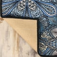thumbnail image 6 of Superior Boho Floral Indoor Outdoor Area Rug, 2' x 3', Blue, 6 of 7