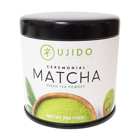 Ujido Ceremonial Matcha Green Tea Powder, 1 oz. (30 g) – Japanese Ceremonial Grade Matcha Powder – Hand-Picked Green Tea Leaf Powder – Antioxidant Superfood – Delicate, Rich Flavor – For Teas &