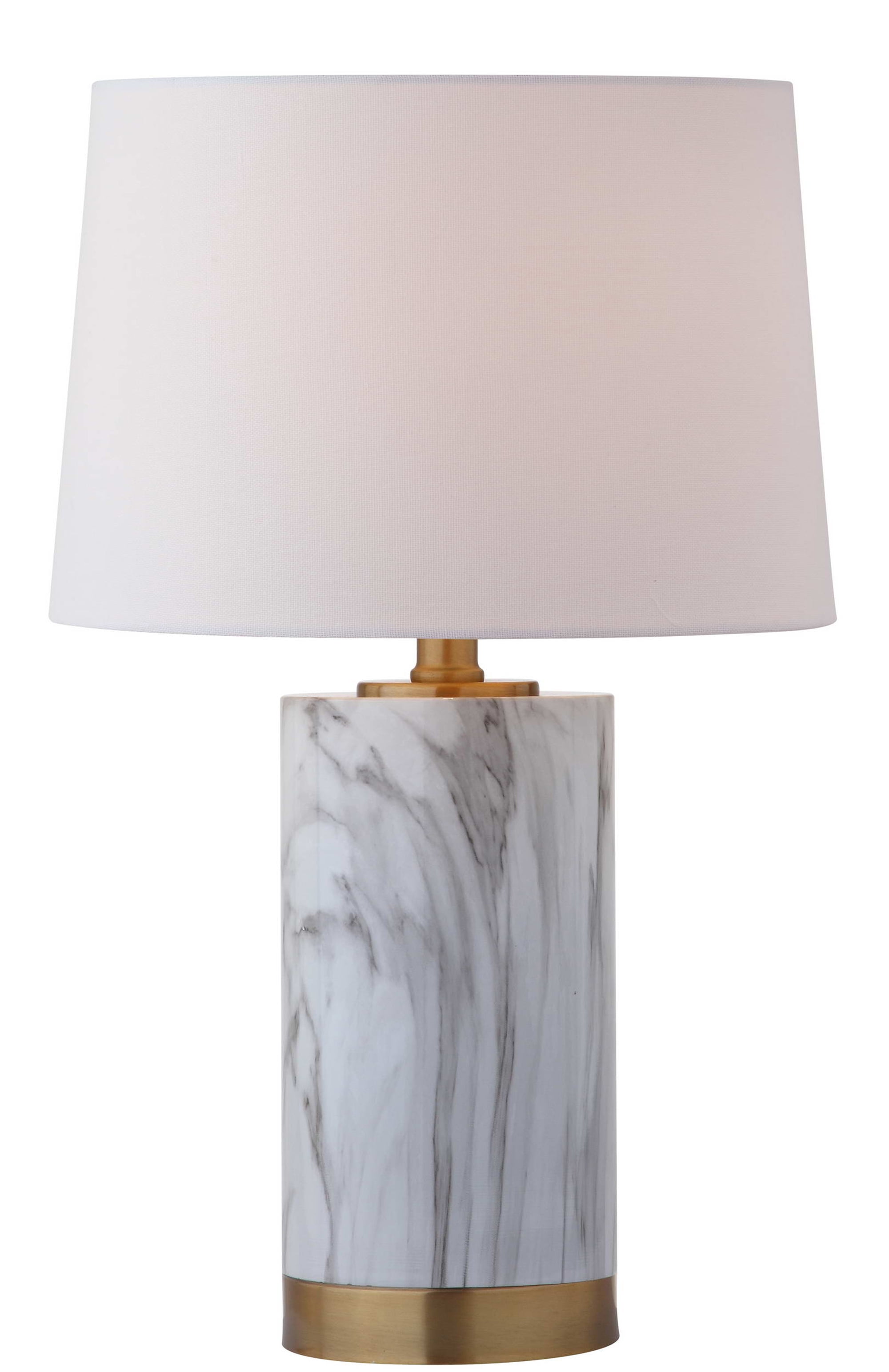 Safavieh Clarabel Marble 18.25 in. H Table Lamp, White/Black