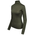 thumbnail image 3 of MixMatchy Women's Long Sleeve Turtleneck Lightweight Pullover Slim Fit Top, 3 of 4