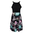 thumbnail image 2 of vestido de mujer midi floral Sin Floral Hombros Descubiertos Mujer Midi Floral Cómoda Ropa - Multicolor L Pink Green L Magideal vestido de mujer midi floral, 2 of 7