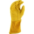 thumbnail image 3 of Ironcat Welding Gloves, Gauntlet Cuff, Straight Thumb, A Cowhide, M, 1 PR 6030/M, 3 of 6