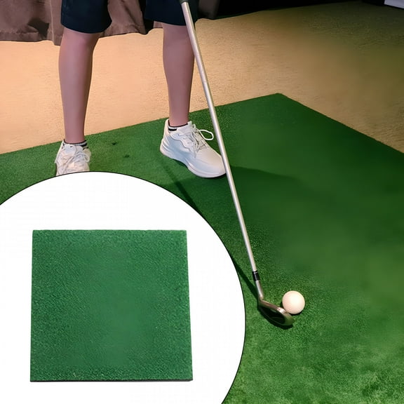 BESTSKY Golf Hitting Mats Golf Game Mat Artificial Grass Turf Golf Practice Mat for Hitting Driving Chipping Adults 25cmx25cm