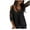 Black, variant on ATOYSOY Women's Loose Dressy Tunic Shirts Fashion V Neck Blouses Summer Cotton Lined Business Tees Cold Shoulder Sleeve Tops Cute Lace Crochet Pullovers Casual Holiday Black L