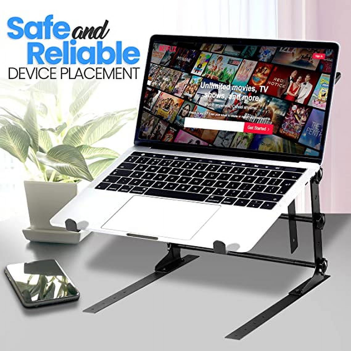 Pyle Universal Dual Laptop Stand, Adjustable Metal photo 3