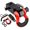 RED-BLACK, variant on Red & Black 2-Inch Shackle Hitch Receiver with D-Ring and Hitch Pin for Off-Road Vehicle Recovery Towing
