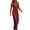 Wine, variant on asdoklhq Womens Jumpsuits and Rompers,Zipper Bandage Sequins Solid Color Backless V-Neck Sleeveless Jumpsuit