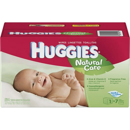 Huggies Natural Care Fragrance-Free Baby Wipes Refill, 504 ct