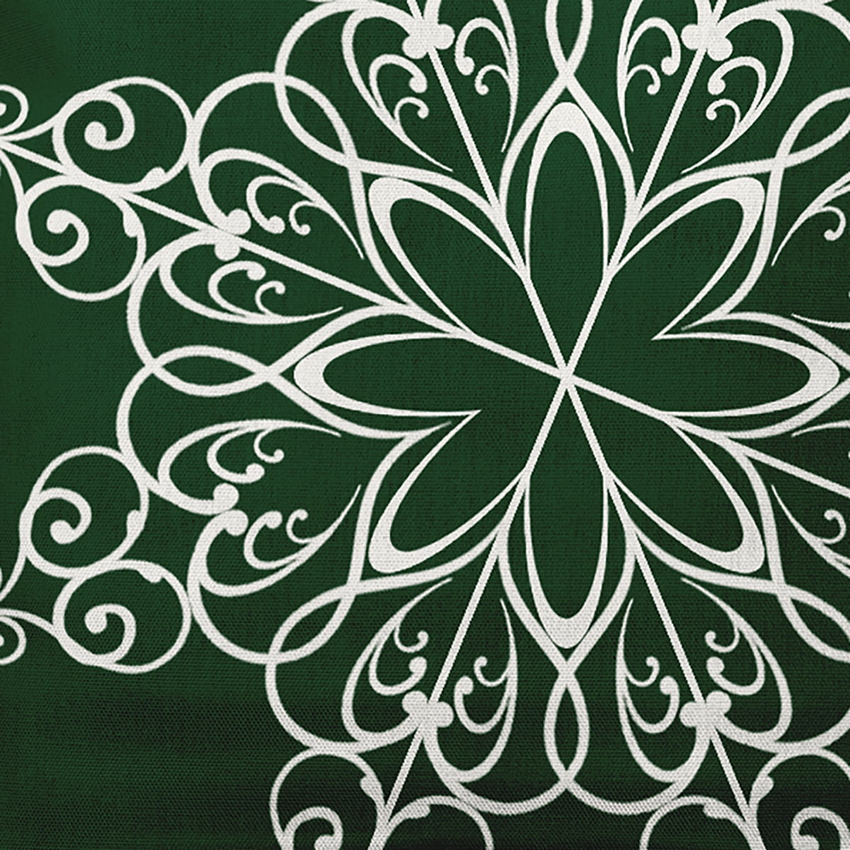 16" x 16" Simply Daisy Snowflake Polyester Accent Pillow, Dark Green (1 Count)