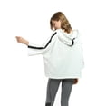 thumbnail image 5 of Women’s Crop Top Hoodie Sweatshirt Oversized Casual 3/4 Sleeve One Size White, 5 of 7