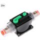 thumbnail image 2 of Dinheiro Disyuntor Fusible Coche DC 12V Interruptor de Fusible Automático Disyuntor Portafusibles Bloque de Fusibles Restablecimiento Manual Disyuntor para Coche Barco Motocicleta (20A), 2 of 5