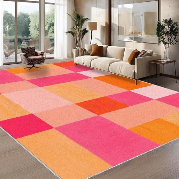 1PC Abstract Region Carpet Local Carpet, Lightweight Washable Easy-to-Care Carpet Mat Festival Gift, Suitable for Living Room, Bedroom, Dining Room, Office, Balcony, Room Accessones