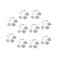 thumbnail image 3 of Esquirla 10 Pieces Retractable ID Holder Key Chain Nursing Clips for Students 32mm White, 3 of 8