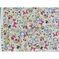 Cat-Cat Fabric-Funny Cats-Kokka Fabric-Japanese Fabric YKA-16020-2A