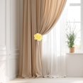 thumbnail image 4 of Apeya Yellow Curtain Tiebacks Clips, Decorative 3D Floral Curtain Holder Buckles for Drapery Window Treatments, Easy Clip On Fabric Holdbacks, 5 Inch, 4 of 6