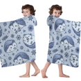 thumbnail image 4 of Blue Cute Hedgehog Hooded Bath Towel，60"x35" for Ages 3 To 12 Kids, Quick Dry Lightweight Soft Microfiber Hood Beach Towel Cover Up for Kids, 4 of 7