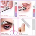 thumbnail image 4 of Tweezers Set for Facial Hair Removal Women, 8Pcs Precision Eyebrow Nail Clipper Plucker Men Ingrown (Pink), 4 of 5