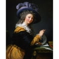 thumbnail image 2 of Elisabeth Louise Vigée Le Brun 15x18 Gold Ornate Wood Frame and Double Matted Museum Art Print Titled - Comtesse De Ceres Train Title (From 1963 to 1992)- Lady Folding a Letter, 2 of 4